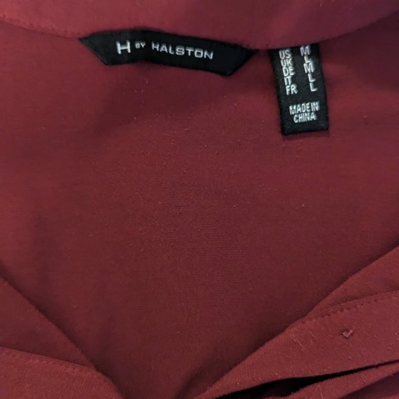 DISCOUNTED FINAL PRICE H by Halston Button Down Asymmetrical Tunic Top - Picture 4 of 7